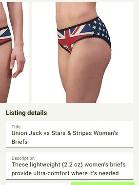Union Jack Women's Briefs - Red/Blue Flag Print